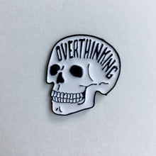 Load image into Gallery viewer, OVERTHINKING SKULL ENAMEL PIN
